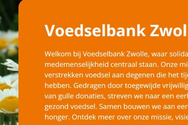 Bezoek Voedselbank Zwolle, di 20 mei 14 uur