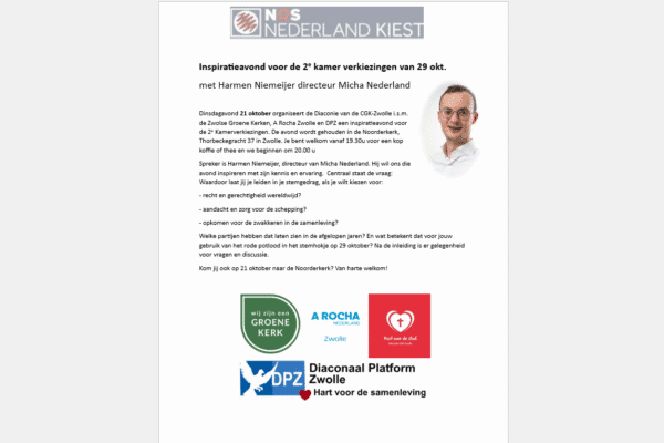 Inspiratieavond Tweede Kamerverkiezingen