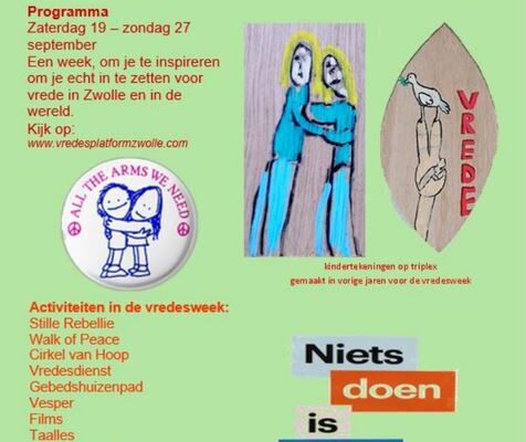 Vredesweek 2026 in Zwolle, 19-27 september